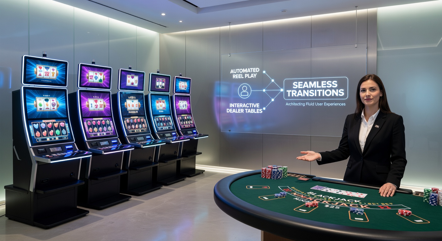 Close-up of digital interface displaying seamless transfer options between slot reels and live dealer tables with balance synchronization indicators