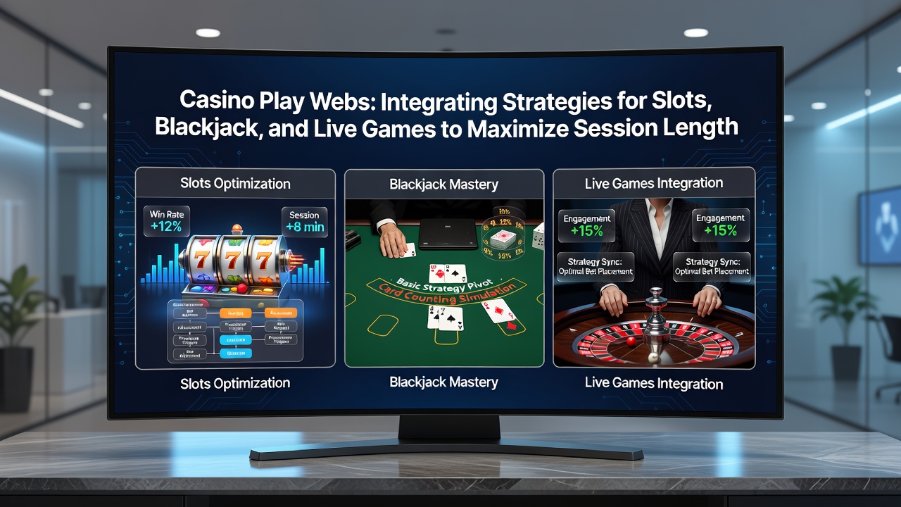 Close-up of casino chips and cards arranged across slot machine and blackjack table surfaces