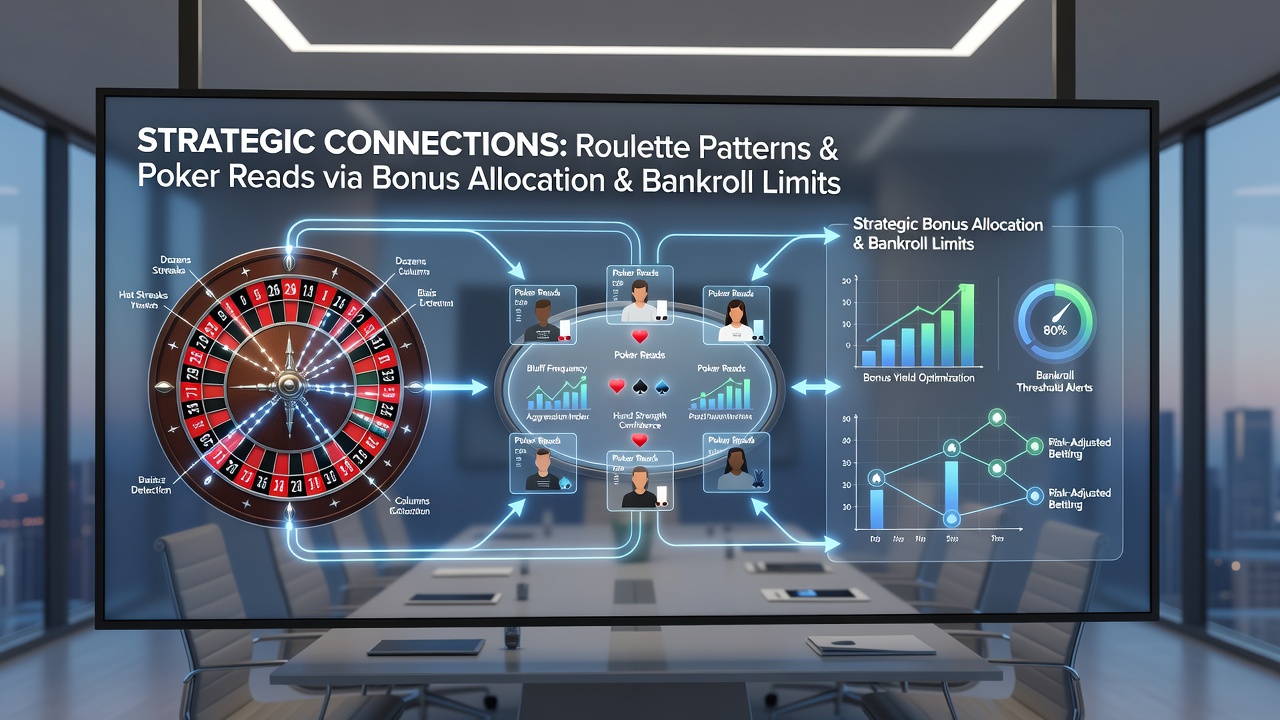 Player reviewing notes on roulette outcomes next to a poker game screen
