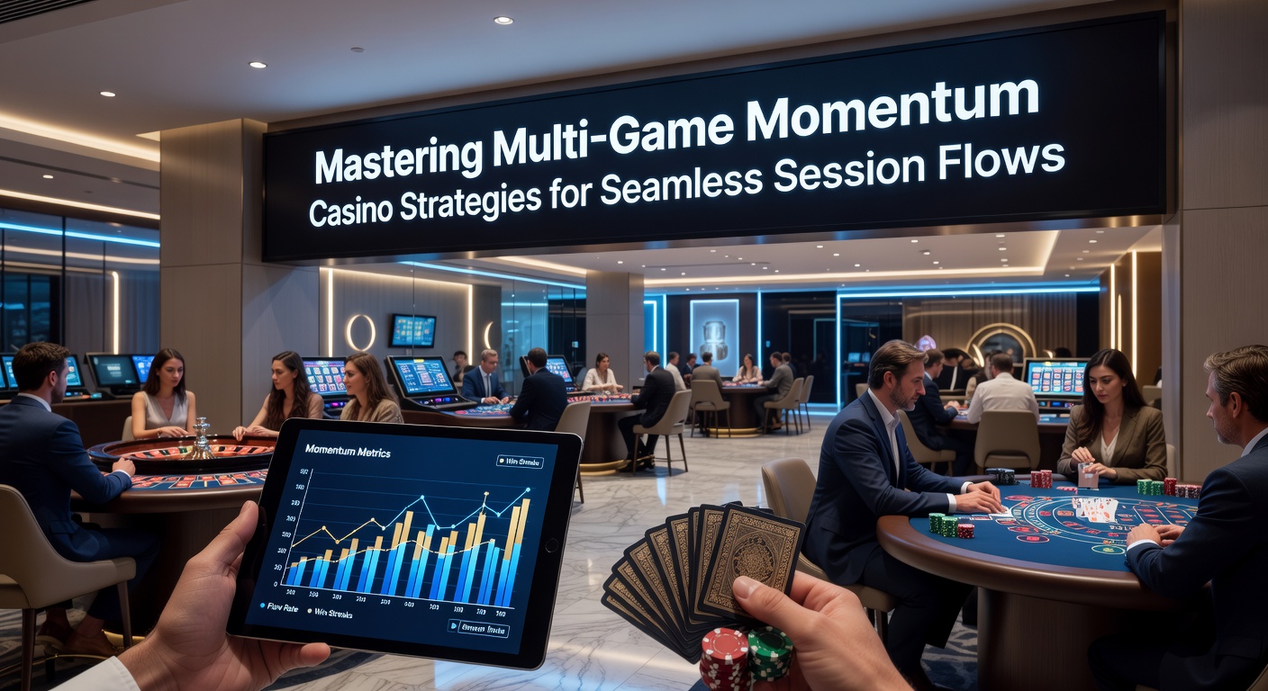 Vibrant casino floor showing players transitioning between slot machines, blackjack tables, and poker rooms, capturing the energy of multi-game sessions