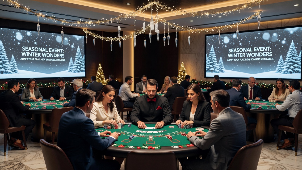Players engaging with themed slot machines during a holiday promotion period inside a casino